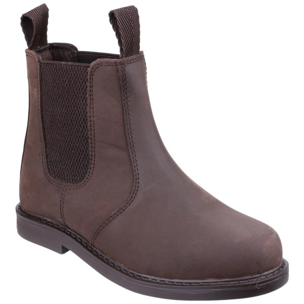 Amblers Barn/Barn Pull On Läder Ankel Boots 13 UK Junior Brown 13 UK Junior
