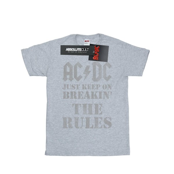 AC/DC Boys Just Keep On Breaking The Rules T-Shirt 7-8 år Sp Sports Grey 7-8 Years