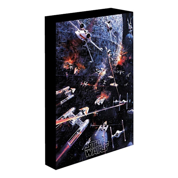Star Wars Death Star Assault Ljus Upp Canvas 40cm x 30cm Flerfärgad Multicoloured 40cm x 30cm