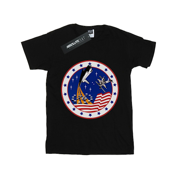 NASA Boys Classic Rocket 76 T-Shirt 7-8 år Svart Black 7-8 Years