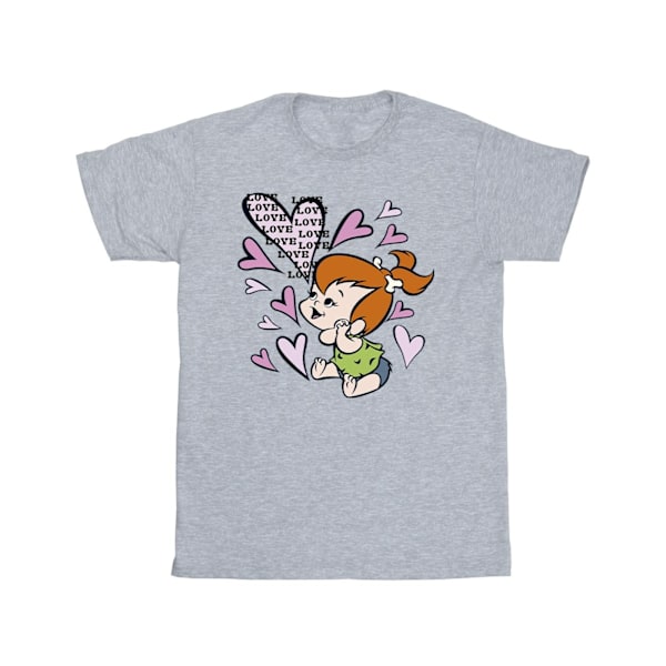 The Flintstones Herr Pebbles Love Love Love T-shirt 4XL Sport Sports Grey 4XL