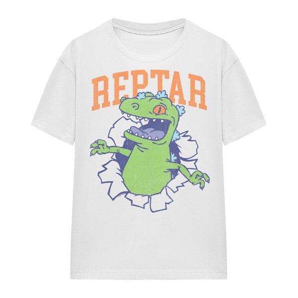 Rugrats Unisex Vuxen T-shirt Rip Reptar T-Shirt XXL Vit White XXL
