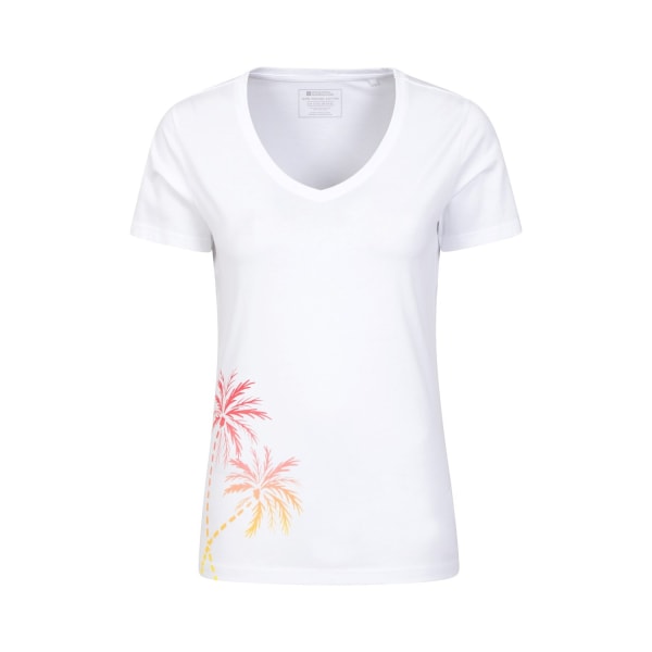 Mountain Warehouse Dam/Dam Palm Tree V-ringad T-shirt 20 UK White 20 UK