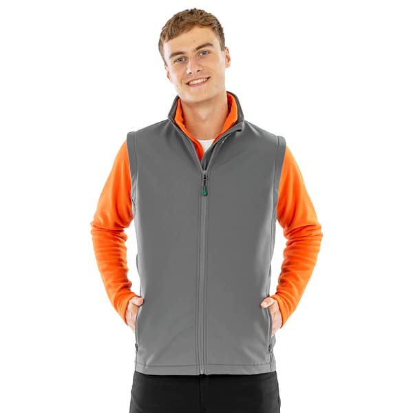 Result Äkta Återvunnen Herr Printable Body Warmer M Workguard Workguard Grey M