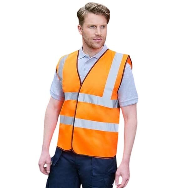 Absolute Apparel Hi Vis Väst för Herr (2-pack) M Orange Orange M