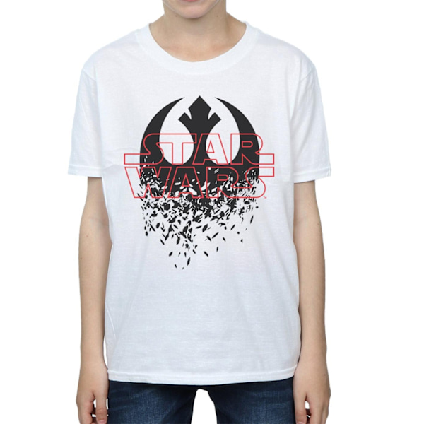 Star Wars Boys The Last Jedi Shattered Emblem T-Shirt 5-6 år White 5-6 Years