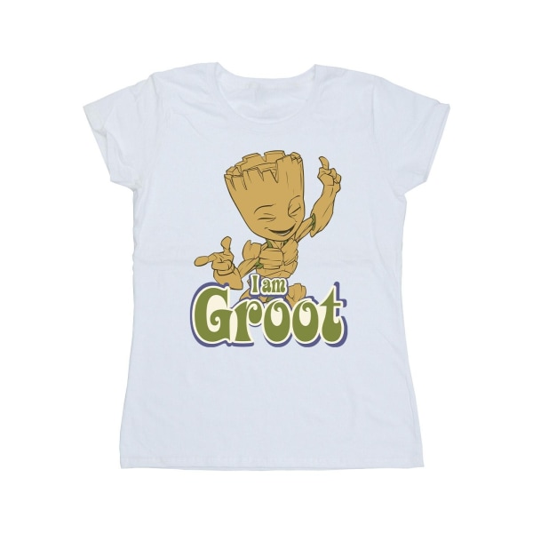 Guardians Of The Galaxy Dam/Ladies Groot Dancing Cotton T-Sh White L