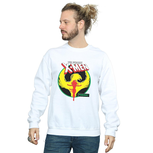 Marvel herr X-Men Phoenix Circle Sweatshirt M vit White M