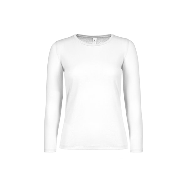 B&C Dam/Kvinnor #E150 Långärmad T-shirt 3XL Vit White 3XL