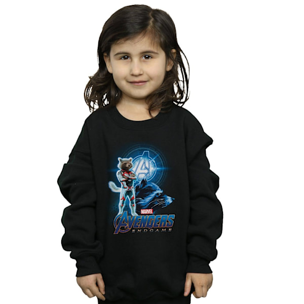 Marvel Girls Avengers Endgame Rocket Team Suit Sweatshirt 9-11 Black 9-11 Years