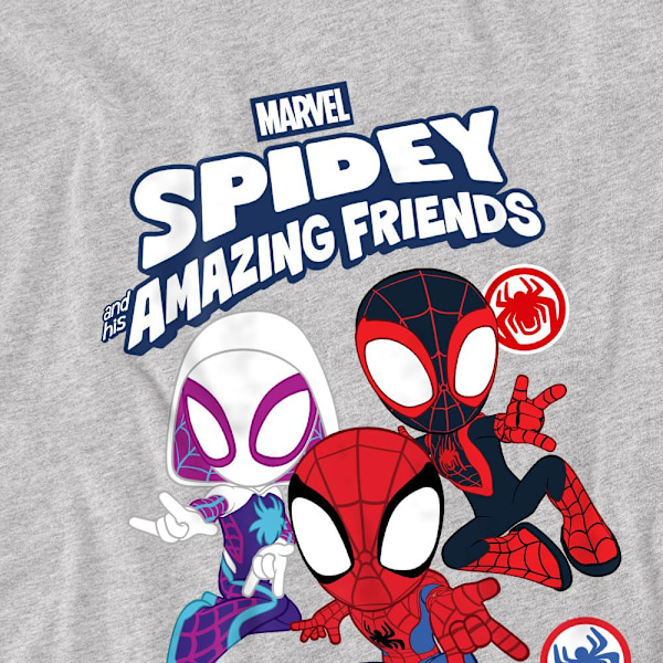 Spidey och hans fantastiska vänner Barn/Kids Gruppbild T-shirt Sport Heather 9-10 Years