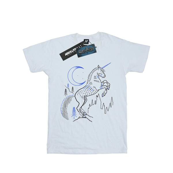Harry Potter Pojkar Enhörningslinje Konst T-shirt 12-13 År Vit White 12-13 Years