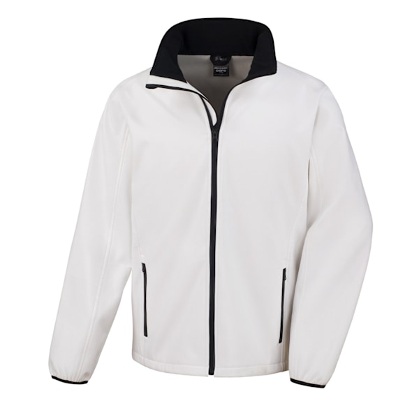 Result Core Mens Printable Soft Shell Jacket 4XL Vit/Svart White/Black 4XL