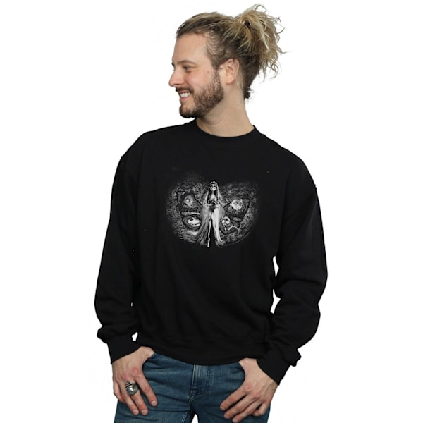 Corpse Bride Mens Love Triangle Sweatshirt XL Svart Black XL