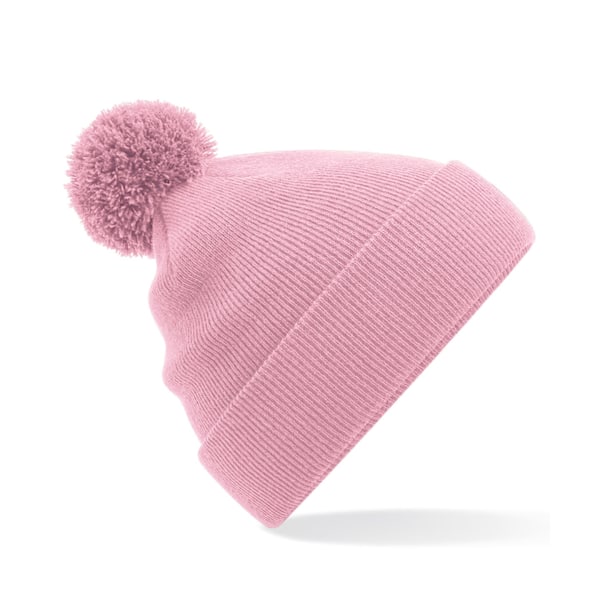 Beechfield Barn/Barn Original Pom Pom Beanie En Storlek Damm Dusty Pink One Size