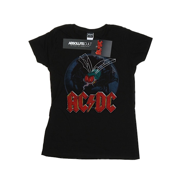 AC/DC Dam/Kvinnor Fly On The Wall Boyfriend Fit Bomull T-Shir Black XL