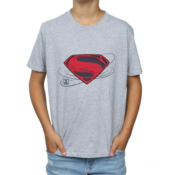 DC Comics Boys Justice League Movie Superman Logo T-Shirt 12-13 Sports Grey 12-13 Years