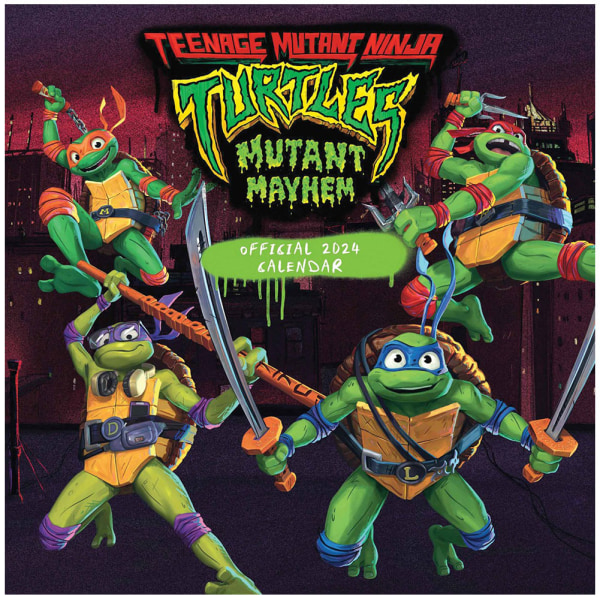 Teenage Mutant Ninja Turtles 2024 Väggkalender One Size Grön/ Green/Black/Purple One Size