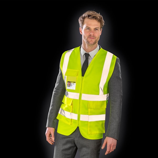 WORK-GUARD av Result Unisex Vuxen Heavy Duty Säkerhetsväst XXL Fluorescent Yellow XXL