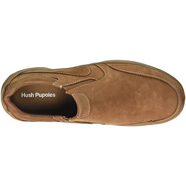 Hush Puppies herr Jasper Slip On läderskor 10 UK Tan Tan 10 UK