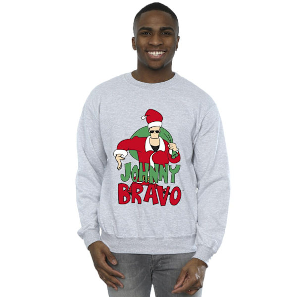 Johnny Bravo Herr Johnny Christmas Sweatshirt XXL Sports Grey Sports Grey XXL