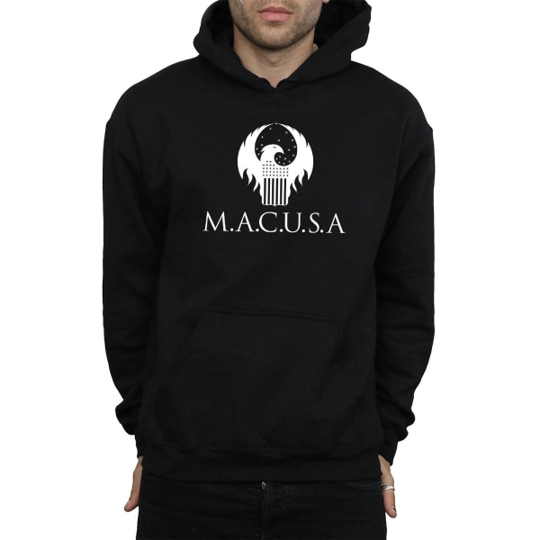 Fantastiska vidunder Mens MACUSA Logo Hoodie XL Svart Black XL