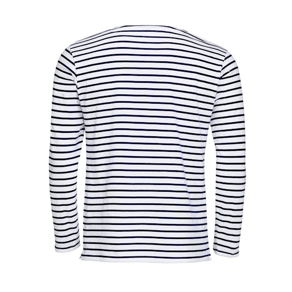 SOLS Herr Marine Långärmad Randig T-shirt S Vit/Marinblå White/Navy S