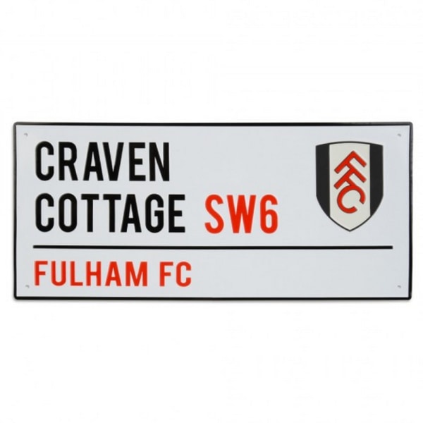 Fulham FC Street Sign One Size Vit/Svart White/Black One Size