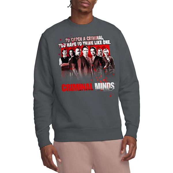 Criminal Minds Unisex Vuxen Think Like One Sweatshirt M Charcoa Charcoal M