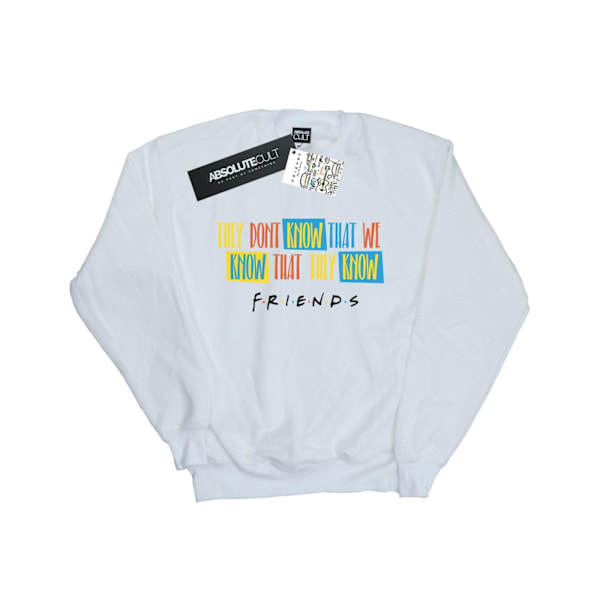 Friends Girls They Don´t Know Script Sweatshirt 3-4 år Vit White 3-4 Years