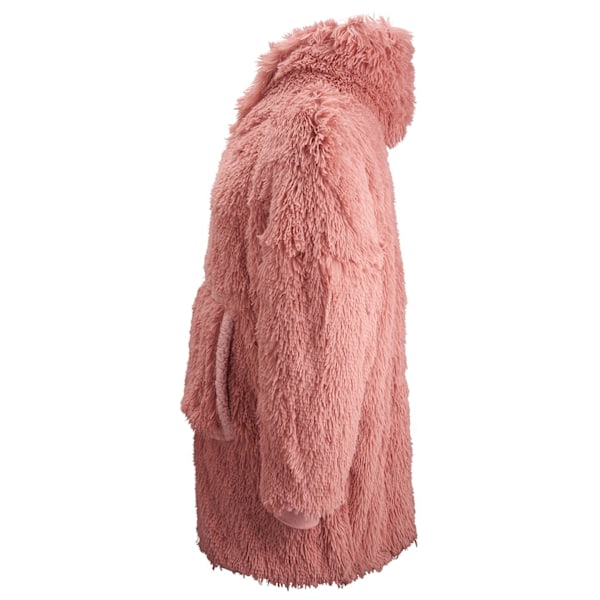 Ribbon Unisex Vuxen Sherpa Vändbar Oversize Hoodie En Storlek Pink One Size