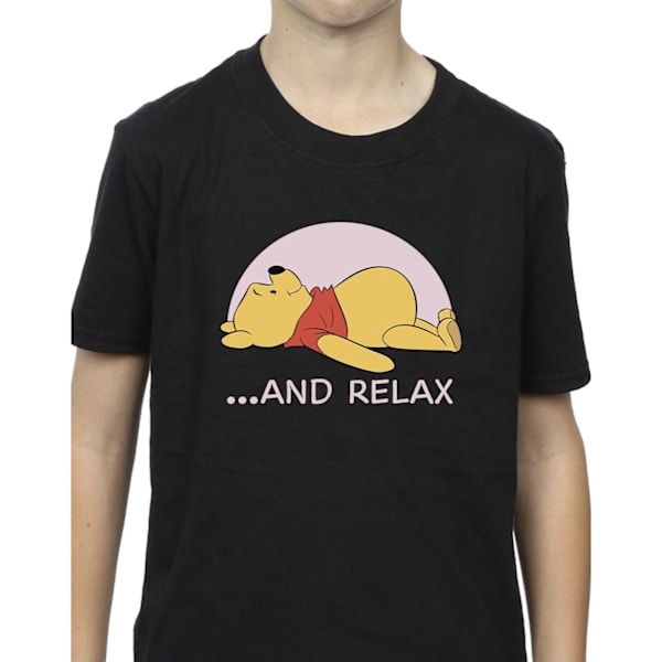Disney Winnie The Pooh Relax T-shirt för pojkar 3-4 år Svart Black 3-4 Years