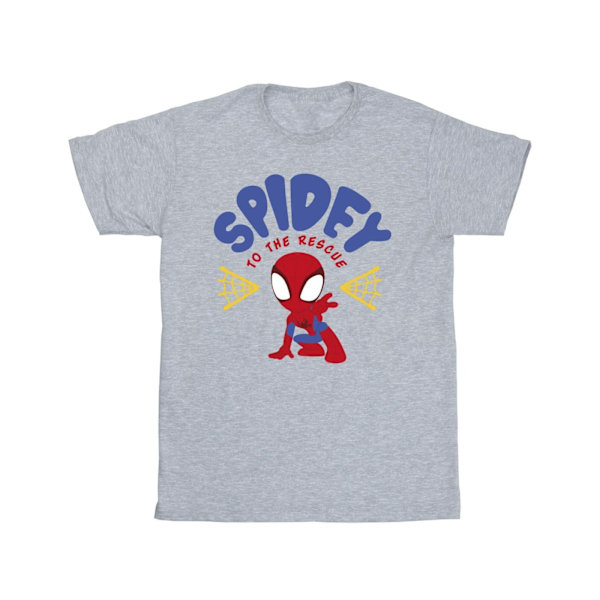 Marvel Girls Spidey And His Amazing Friends Rescue Bomull T-shirt Sports Grey 9-11 Years