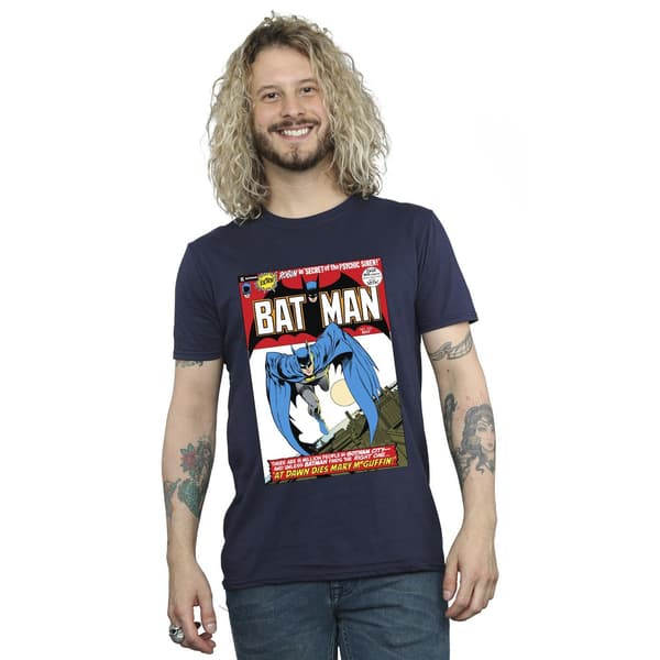 DC Comics Herr T-shirt Running Batman Cover L Marinblå Navy Blue L