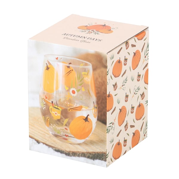 Something Different Autumn Days Tryckt Stjälklöst Glas One Size T Transparent/Orange One Size