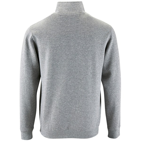 SOLS Herr Stan Kontrast Dragkedja Hals Sweatshirt 2XL Gråmelerad Grey Marl 2XL