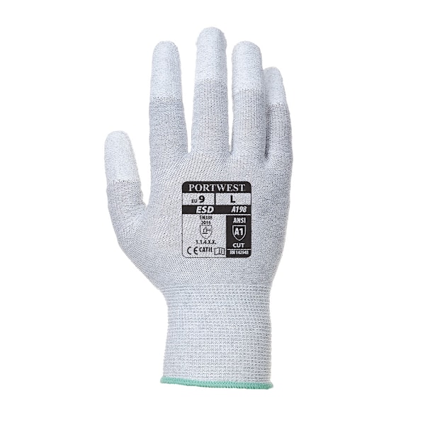 Portwest Unisex Vuxen A198 PU Fingertoppsgreppshandskar L Grå Grey L