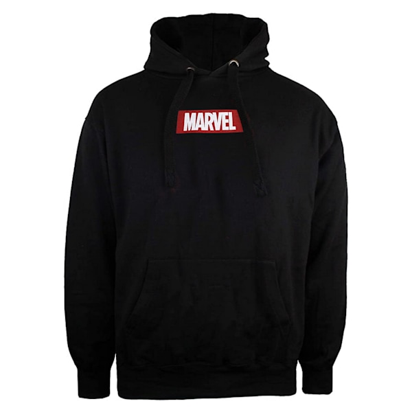 Marvel Mens Box Logo Hoodie XXL Svart Black XXL