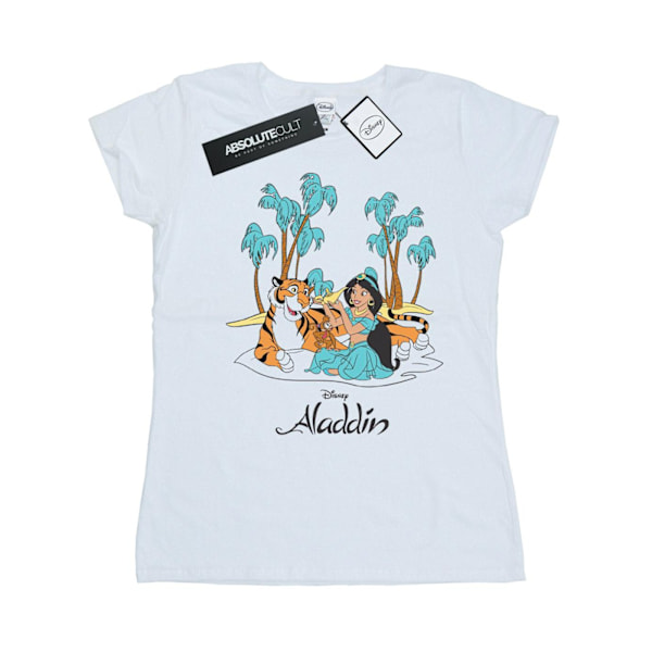 Disney Dam/Dam Aladdin Jasmine Abu Rajah Strand Bomull T-S White XL