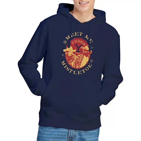 Yellowstone Herr Meet Me Under The Mistletoe Julhuvtröja M Navy M