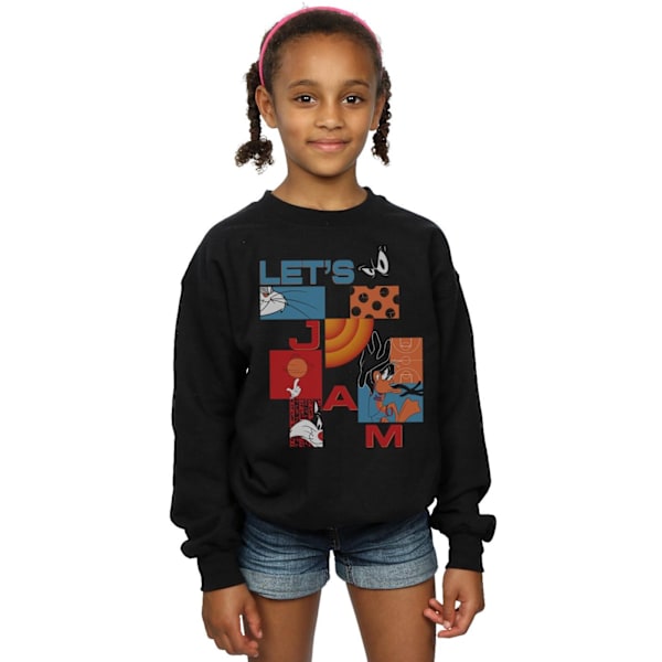 Space Jam: A New Legacy Girls Jam Boxes Alt Sweatshirt 7-8 år Black 7-8 Years