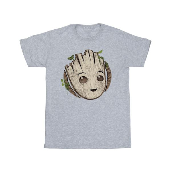 Marvel herr I Am Groot trähuvud T-shirt S Sports Grey Sports Grey S