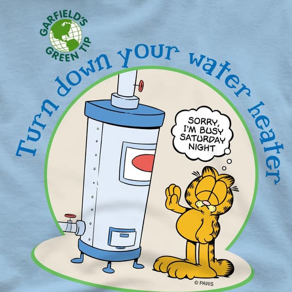 Garfield Herr Plant A Tree T-Shirt S Ljusblå Light Blue S