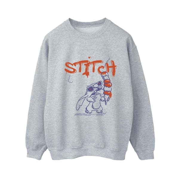 Disney Dam/Kvinnor Lilo & Stitch Glassar Sweatshirt S Spor Sports Grey S