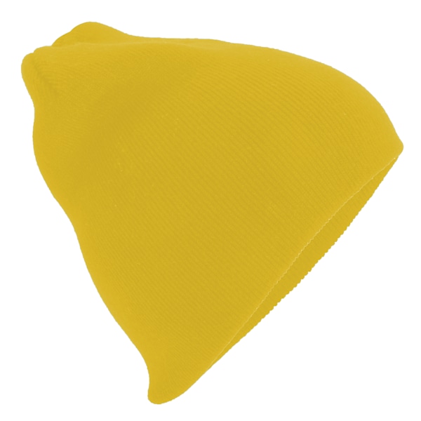 Beechfield enfärgad enkel stickad vintermössa i en storlek gul Yellow One Size