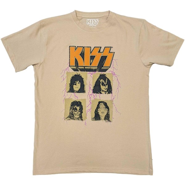 Kiss Unisex Vuxen Foto T-Shirt L Sand Sand L