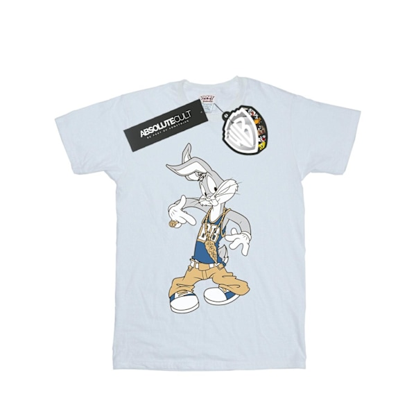 Looney Tunes Dam/Damer Rapper Bugs Bunny Bomull Boyfriend T White XL