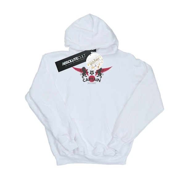 Harry Potter Pojkar Gryffindor Kapten Hoodie 7-8 År Vit White 7-8 Years