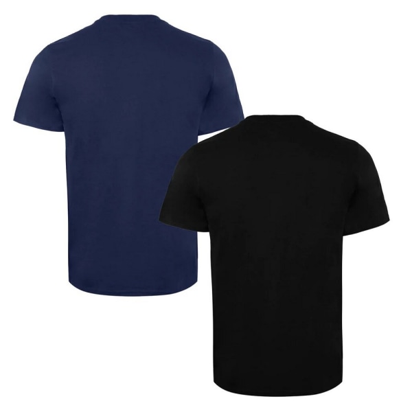 Back To The Future Män Distressed Logo T-shirt (paket med 2) M N Navy Blue/Black M