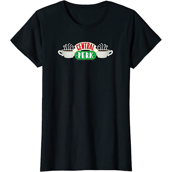 Friends Dam/Kvinnor Central Perk Bomull T-shirt M Svart Black M